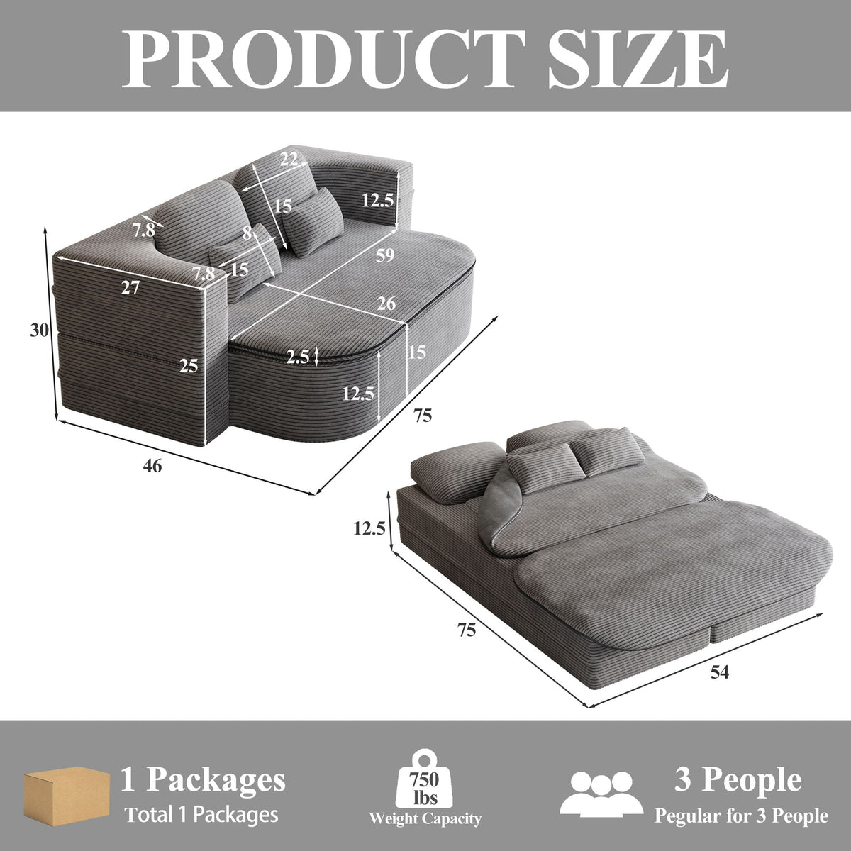 Multi Functional Foldable Sofa Bed and Blanket