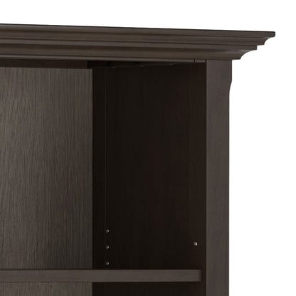 Amherst wooden bookcase with adjustable shelves in dark espresso finish HouseOfZazla on Tampa Home & Garden Store