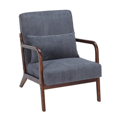 Modern Accent Chair with Pillow and Wood Frame