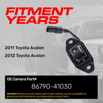 Master Tailgaters OEM backup camera for 2011-2012 Toyota Avalon, OE Part# 86790-41030 on Tampa Home & Garden Store