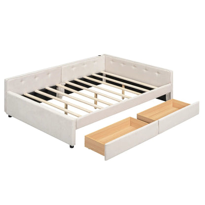 Platform Bed With USB Ports upholstered bed frame with wooden slats by Unique Piece Furniture on Tampa Home & Garden Store