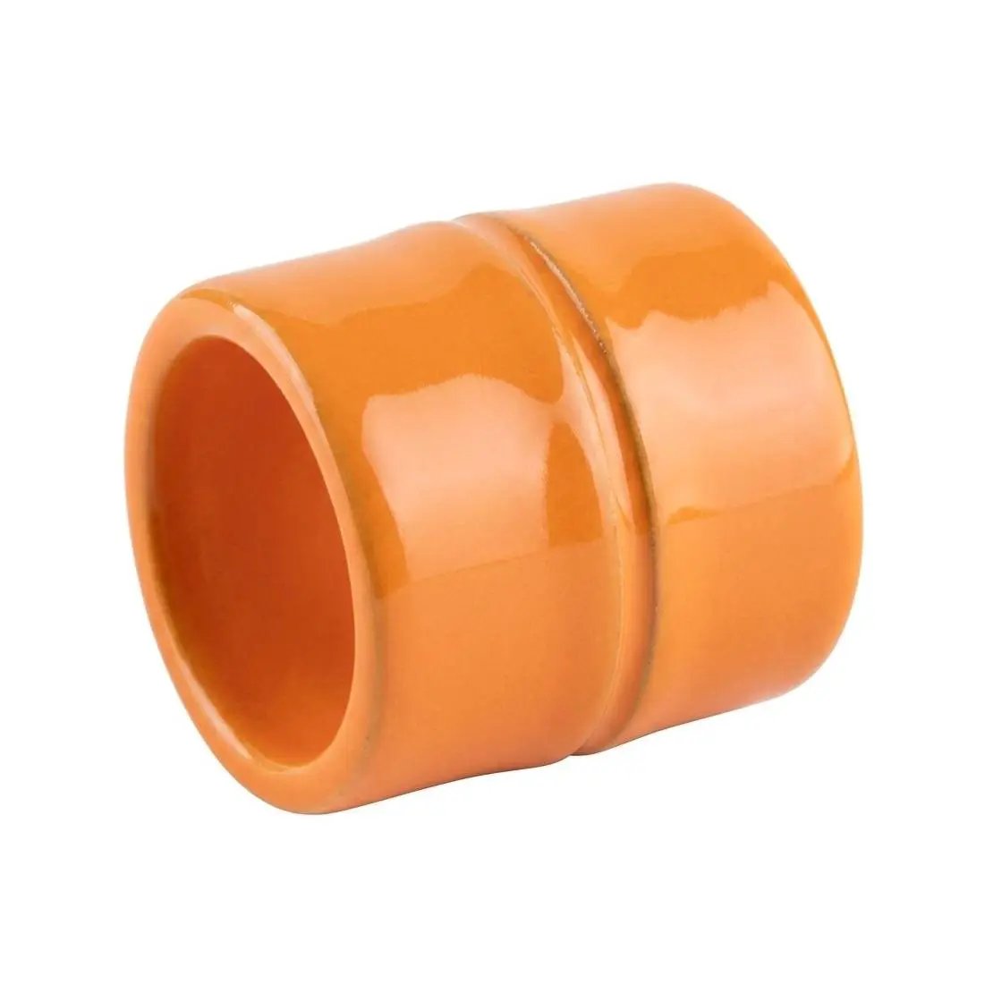 Brazilian Bamboo Napkin Ring orange glossy finish for table settings by Talah Home on Tampa Home & Garden Store