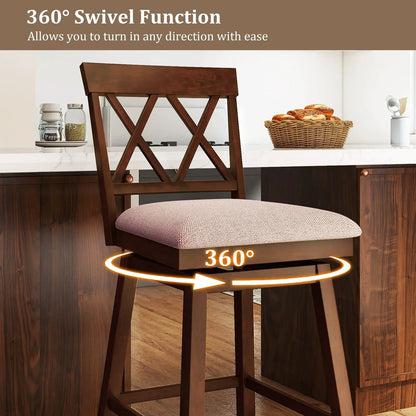Counter Height Swivel Bar Stools Set of 2