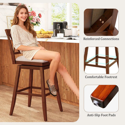 Counter Height Swivel Bar Stools Set of 2