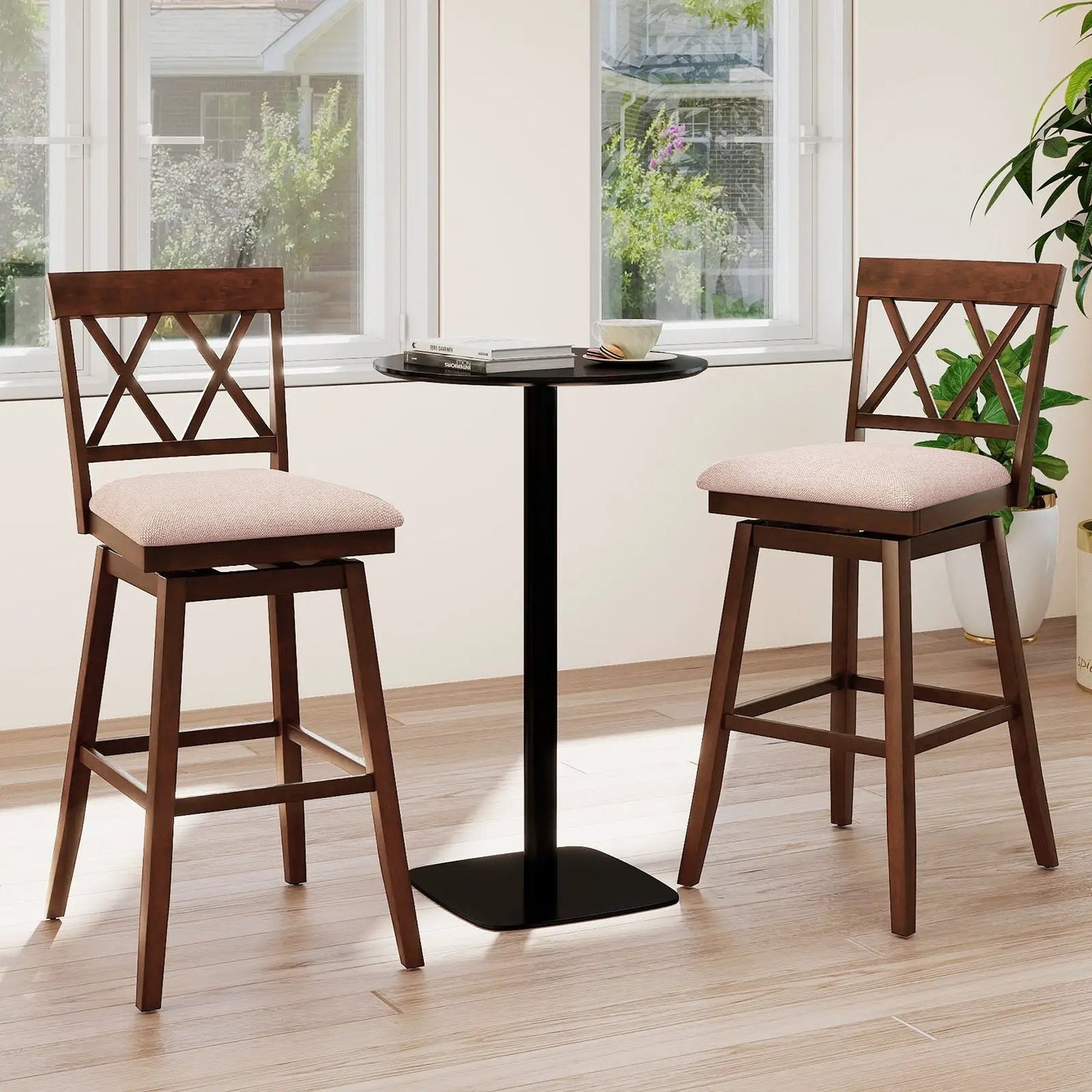 Counter Height Swivel Bar Stools Set of 2
