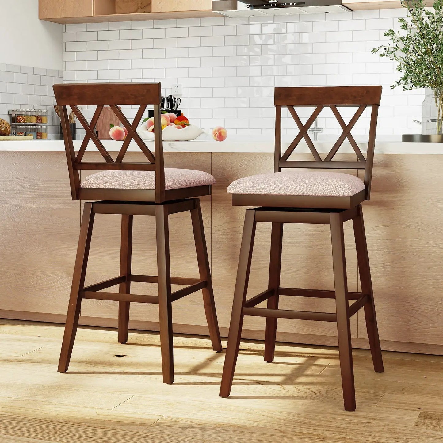 Counter Height Swivel Bar Stools Set of 2