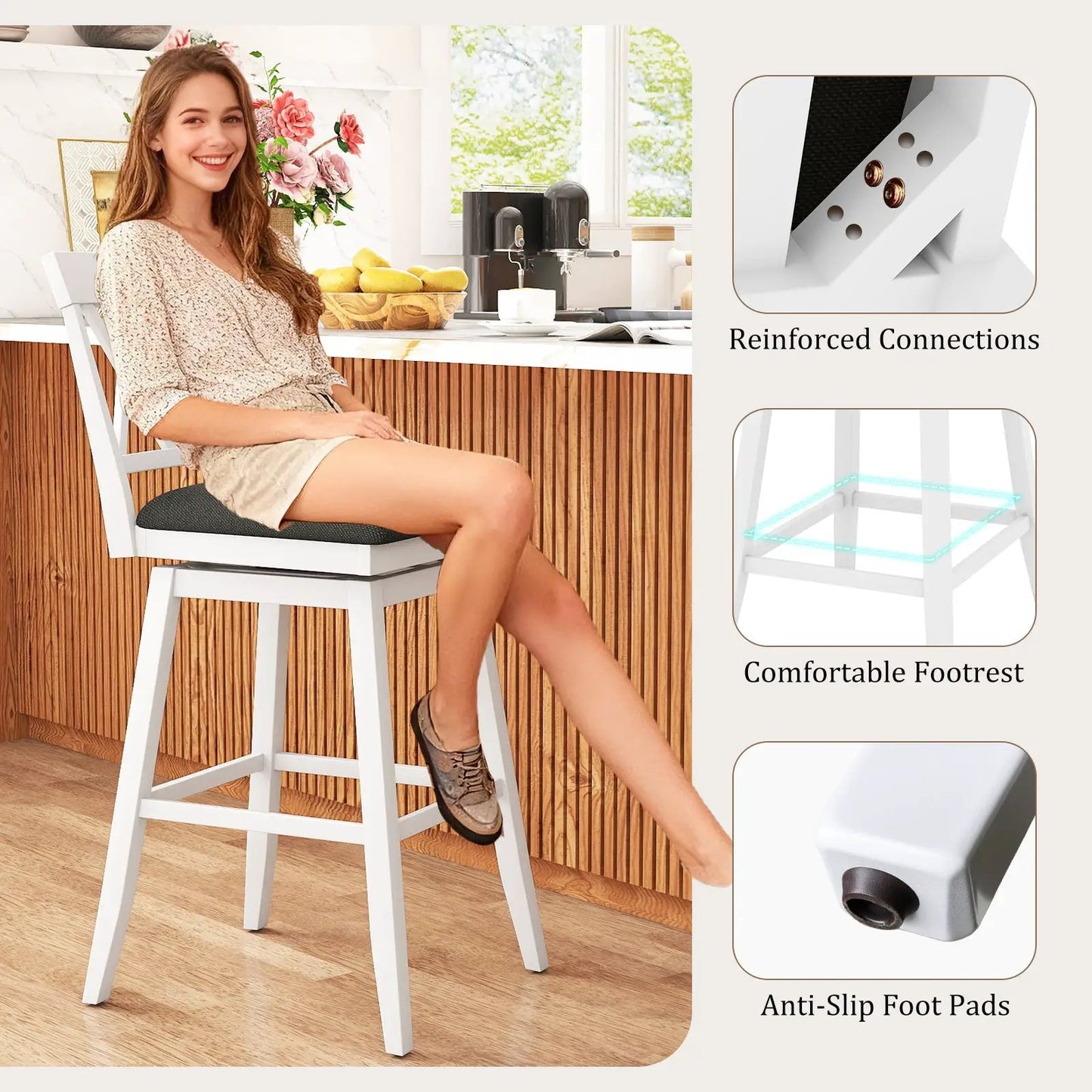 Counter Height Swivel Bar Stools With Seat