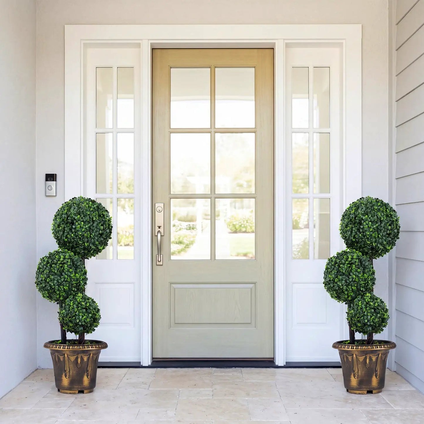 29 Inches Boxwood Topiary Tree with Triple Balls