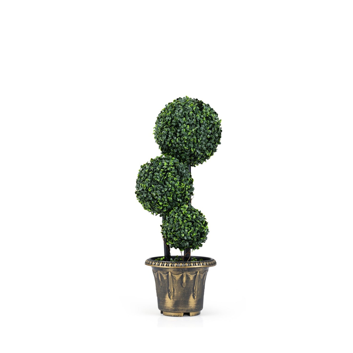 29 Inches Boxwood Topiary Tree with Triple Balls