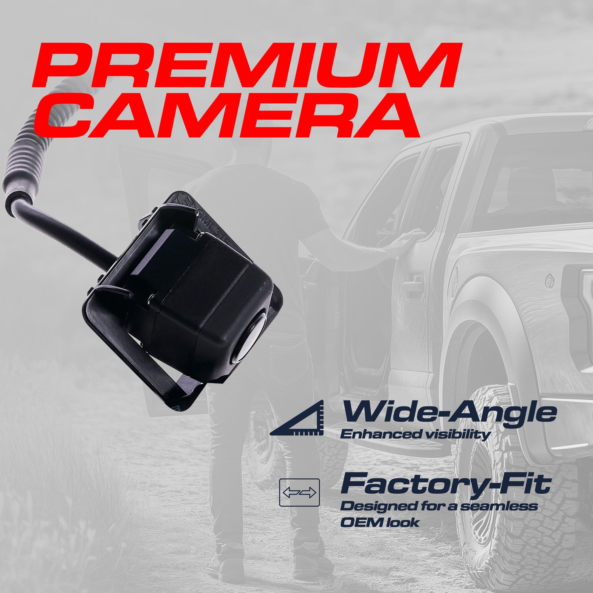 OEM backup camera for Cadillac CTS/CTS-V Coupe & Wagon by Master Tailgaters, black wide-angle on Tampa Home & Garden Store