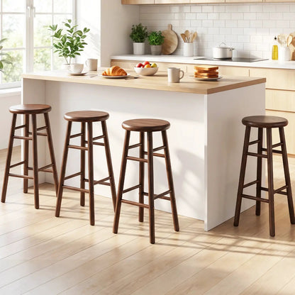 29 Inch Swivel Bar Stools Set of 2 With Footrests