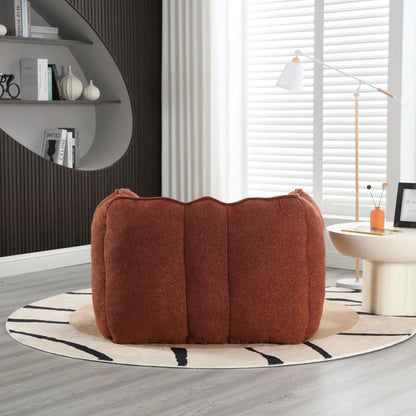 Soft brown bean bag chair with high resilient foam in textured fabric on Tampa Home & Garden Store