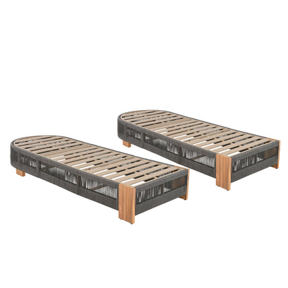 Outdoor Acacia Wood Adjustable Lounge Chair