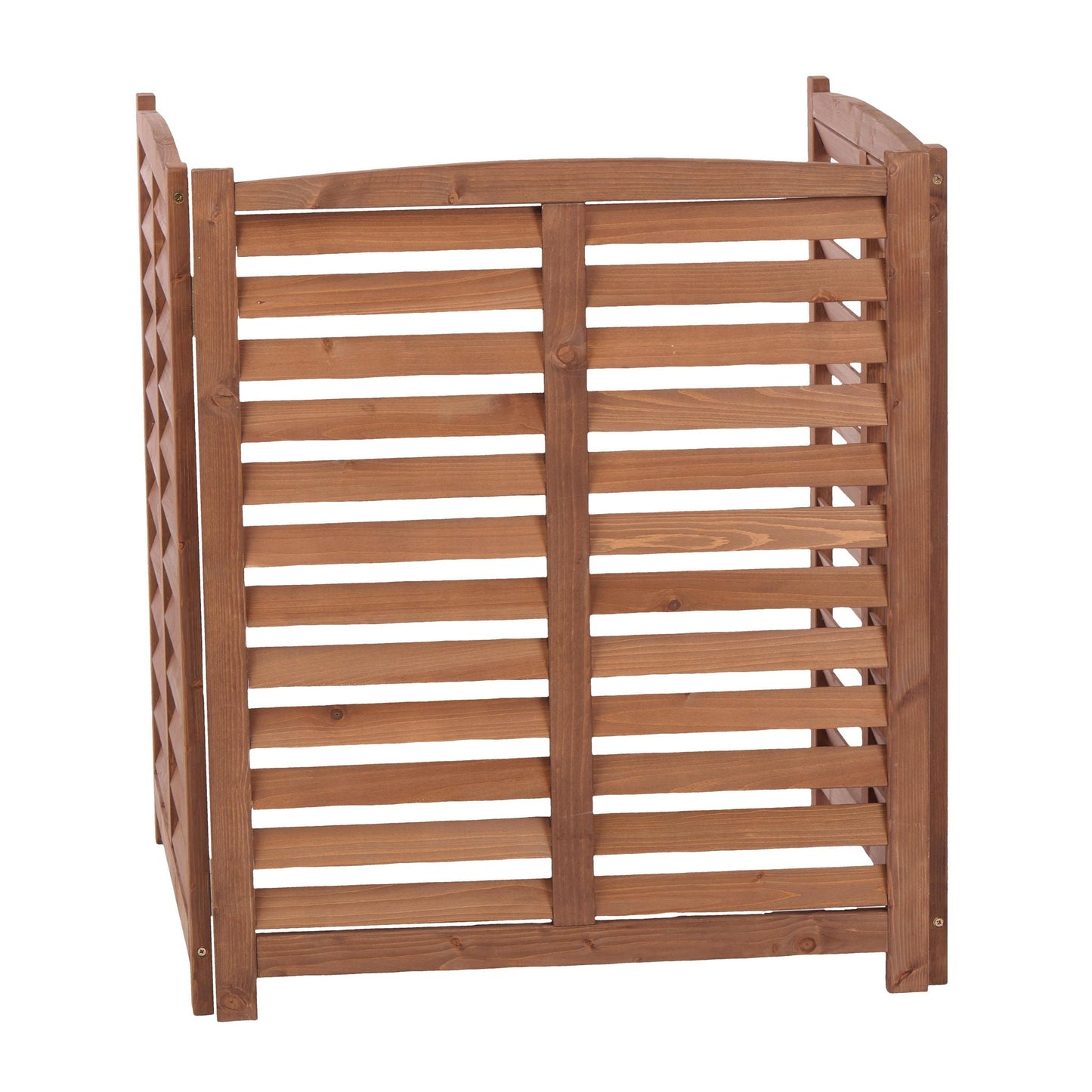 Solid Wood and Air Conditioner Privacy Fence