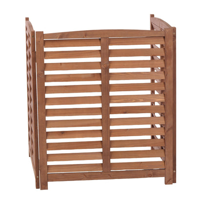 Solid Wood and Air Conditioner Privacy Fence