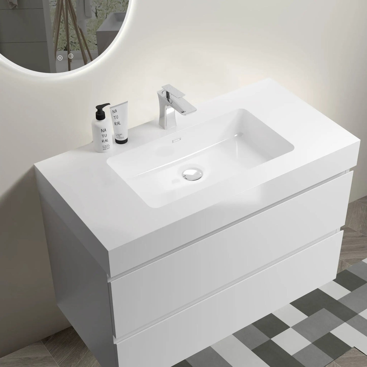 Alice Wall Mounted Floating Vanity With Sink