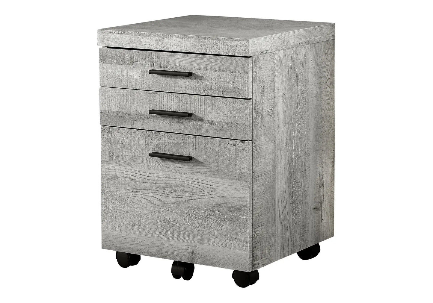 File cabinet rolling on casters, 4-drawer unit in gray weathered finish Unique Piece Furniture on Tampa Home & Garden Store