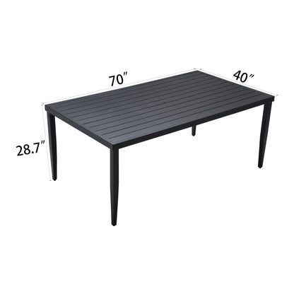 Aluminum Outdoor Patio Dining Table With Legs