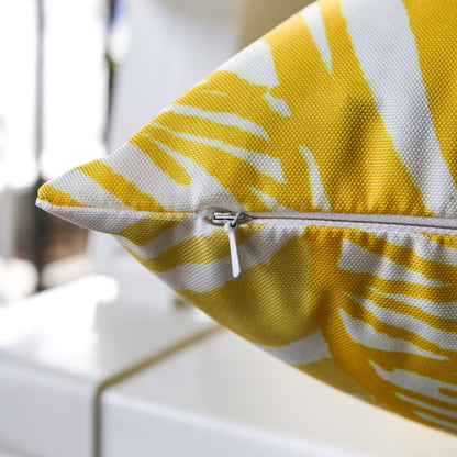 Yellow Leaf Vein Outdoor And Indoor Pillow