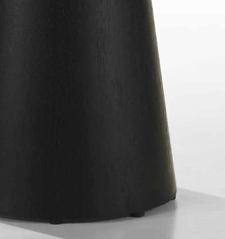Jasper Round Table In Ebony Finish and Wood Grain