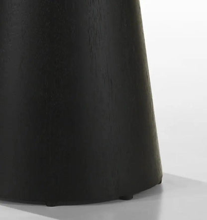 Jasper Round Table In Ebony Finish and Wood Grain