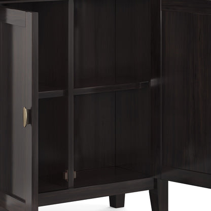 Redmond low storage cabinet in Hickory Brown, dark wood accent cabinet with legs by HouseOfZazla on Tampa Home & Garden Store