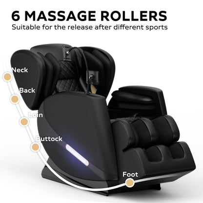 Massage Chair Recliner Black with zero gravity and full-body air pressure HouseOfZazla on Tampa Home & Garden Store