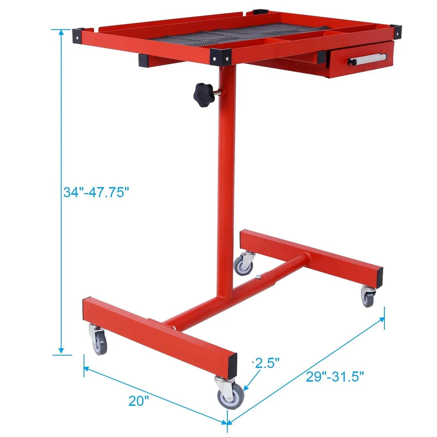 Adjustable Tear Down Work Table with Drawer