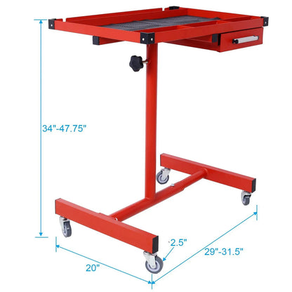 Adjustable Tear Down Work Table with Drawer
