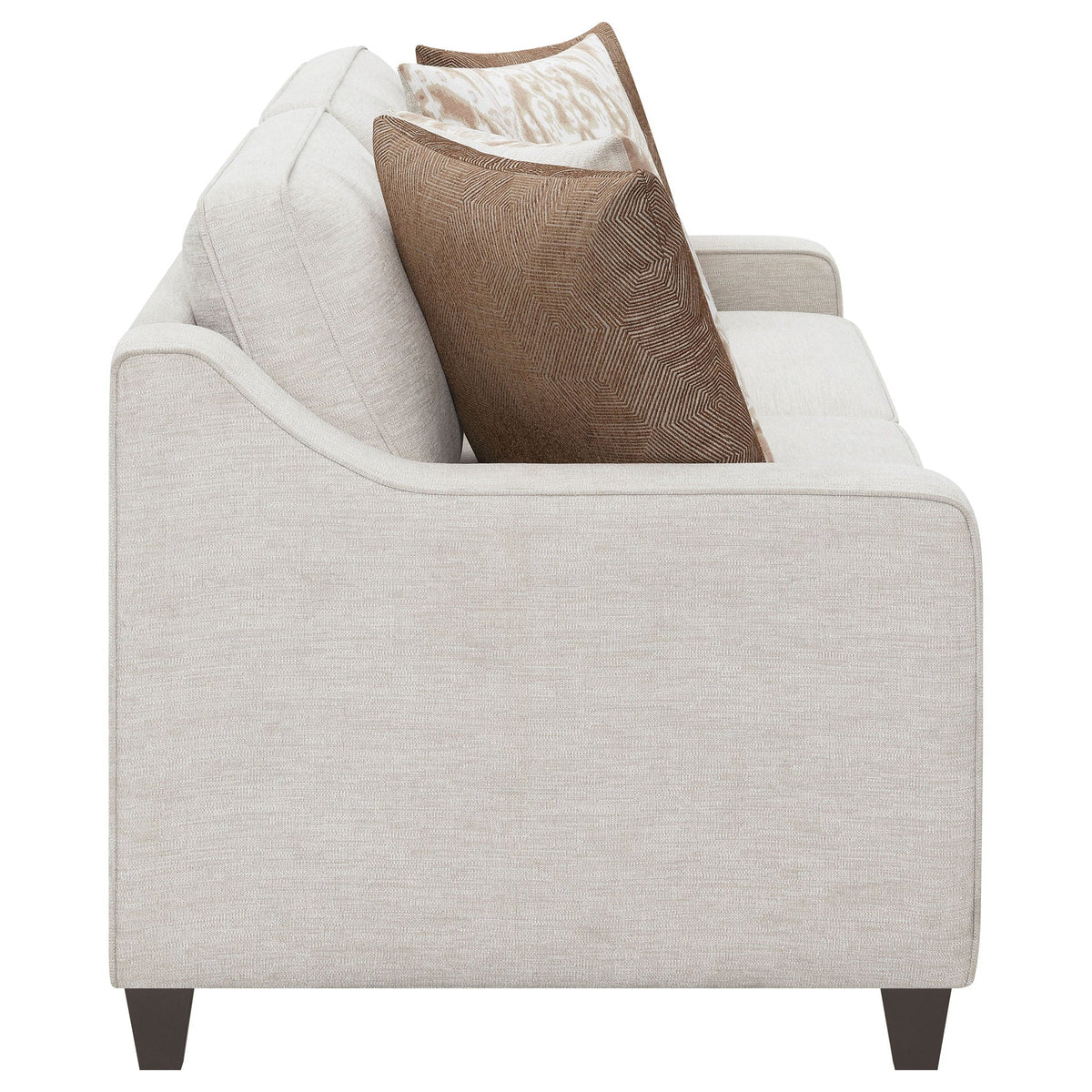 Mahaffey Upholstered Sofa and Beige Chenille