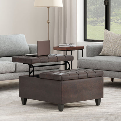 Harrison Upholstered Coffee Table Storage Ottoman