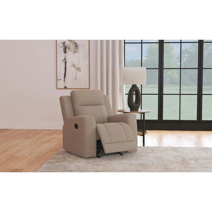 Slater upholstered recliner chairs with manual recline in taupe, 2-pack on Tampa Home & Garden Store