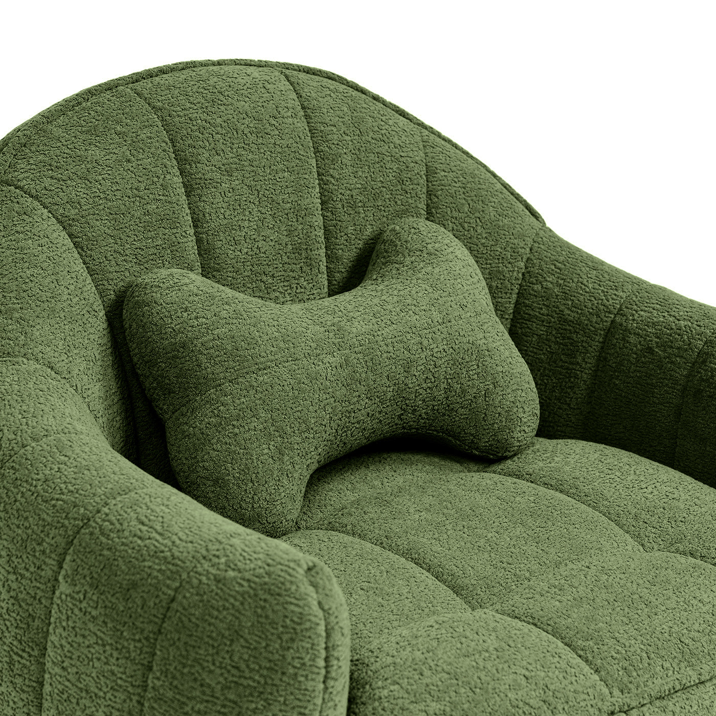 Louie 30.5in dog sofa bed moss green textured boucle fabric for medium dogs on Tampa Home & Garden Store