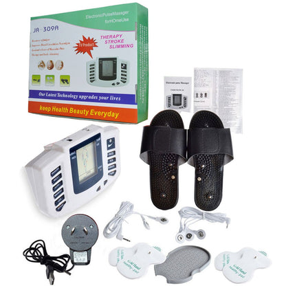 Digital meridian massager with foot therapy shoes Electronic acupuncture massager electrotherapy instrument - Tampa Home & Garden Store