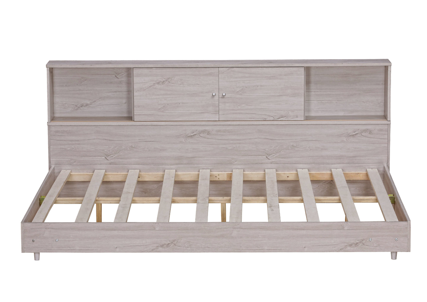 Full Size Daybed Frame with Storage Bookcases White Oak - Tampa Home & Garden Store