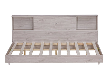 Full Size Daybed Frame with Storage Bookcases White Oak - Tampa Home & Garden Store