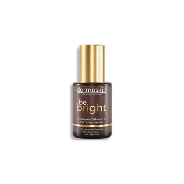 Face serum Dermoskin be bright liposomal vitamin C complex serum brown glass with gold cap 30ml on Tampa Home & Garden Store