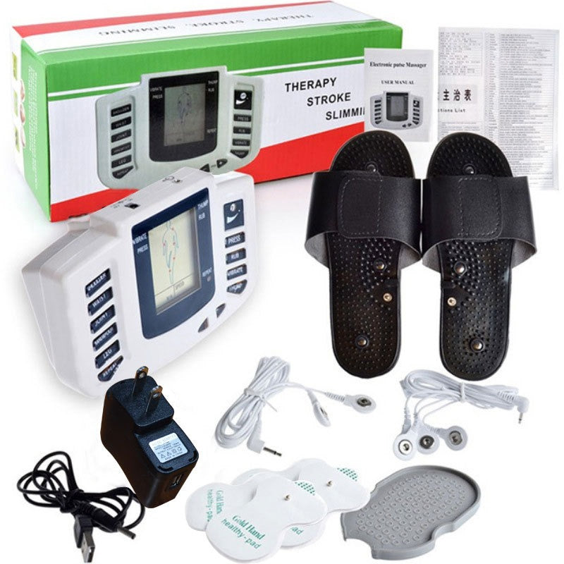 Digital meridian massager with foot therapy shoes Electronic acupuncture massager electrotherapy instrument - Tampa Home & Garden Store