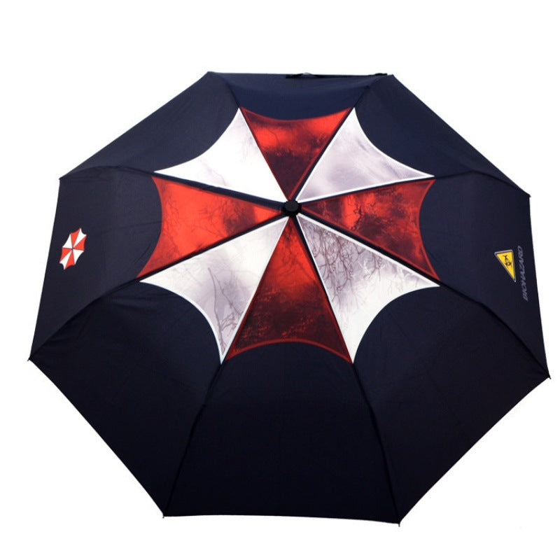 Creative Folding Sunny Umbrella Biochemical Crisis Triple Fold Sunshade Umbrella Rain and Rain dual-use - Tampa Home & Garden Store