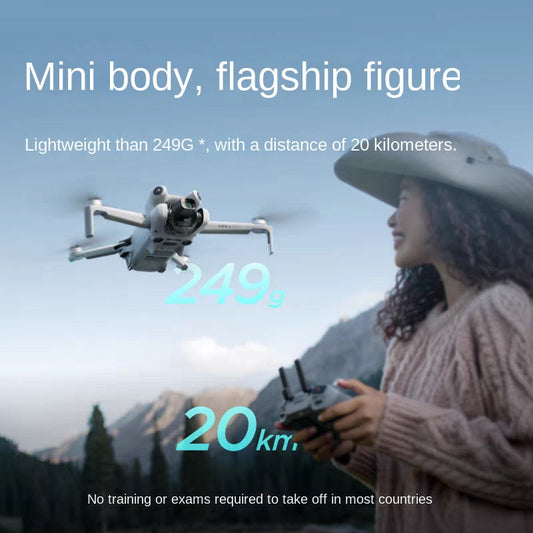 Le DJI Mini 4 Pro, une mini-caméra aérienne tout-en-un de DJI, est un drone d'entrée de gamme qui suit intelligemment les prises de vue panoramiques.