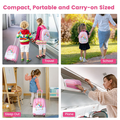 2-piece GemGear kids luggage set with 12in unicorn backpack and 16in pink suitcase on Tampa Home & Garden Store