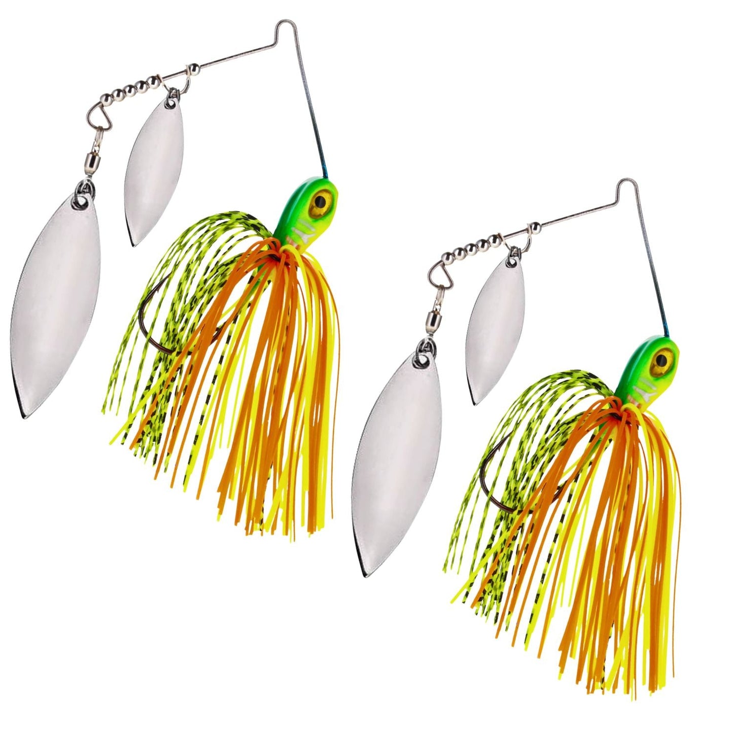 Jigs de spinnerbait de doble hoja de sauce de tungsteno Reaction Tackle (paquete de 2) - Nuevo