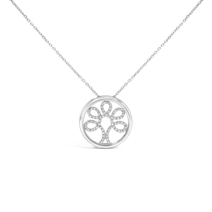 Sterling silver 1/10ctw Diamond Tree of Life pendant necklace by Bids.com on Tampa Home & Garden Store