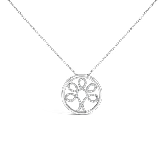 Sterling silver 1/10ctw Diamond Tree of Life pendant necklace by Bids.com on Tampa Home & Garden Store