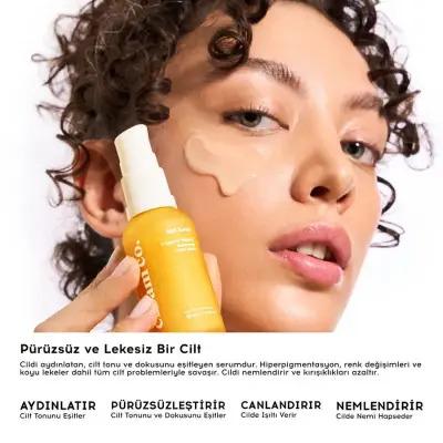Face serum by Beauty Care Bag in a yellow bottle with white cap applied to the skin on Tampa Home & Garden Store