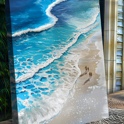 Beachfront Painting Coastal Wall Art III canvas blue ocean waves Tailored Canvases on Tampa Home & Garden Store