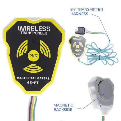 Wireless Magnetic Trailer Tow Lights Master Tailgaters; yellow/black, 65+ ft range, 84-inch on Tampa Home & Garden Store