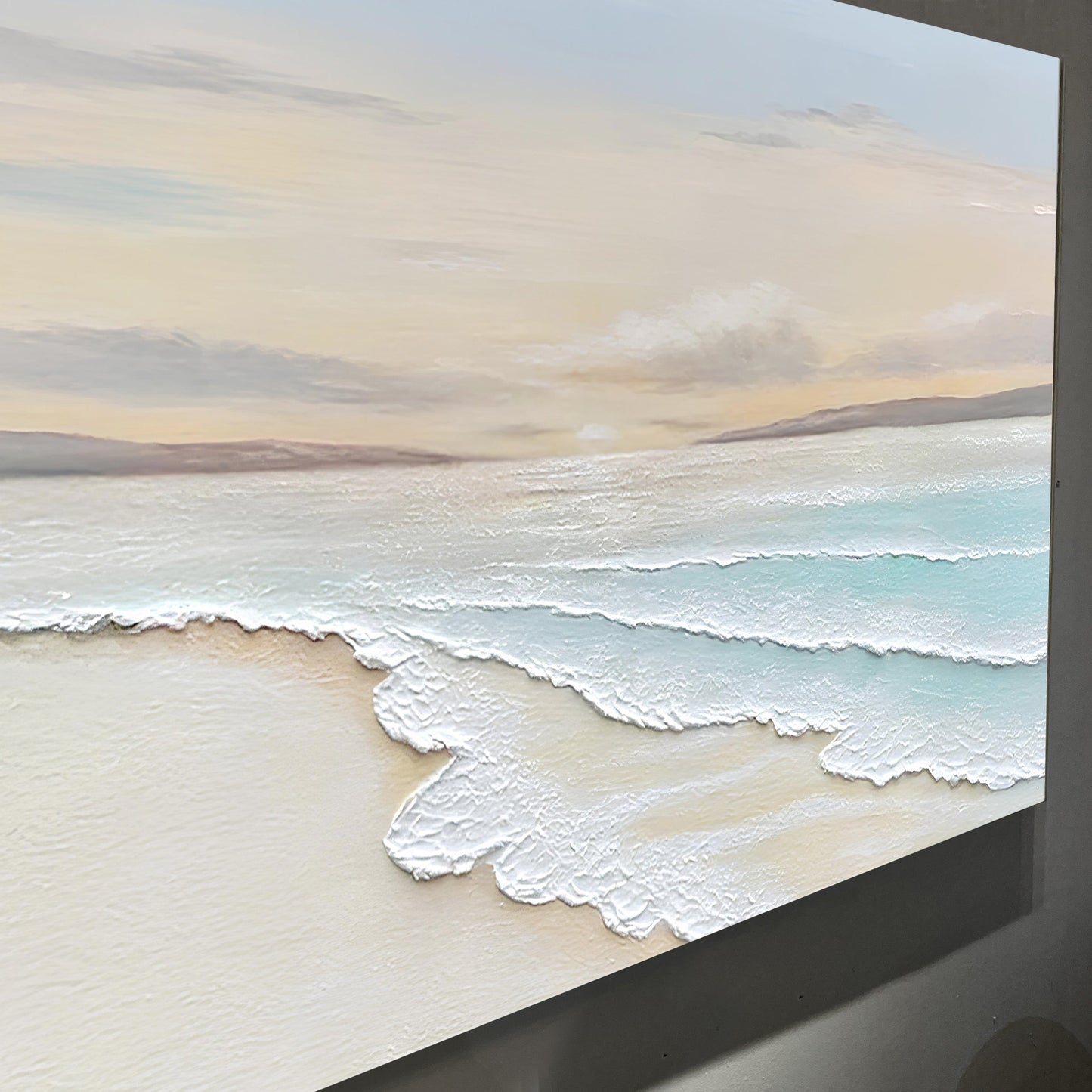 Serene Ocean Wave Wall Art IV canvas, 3-panel Tailored Canvases on Tampa Home & Garden Store