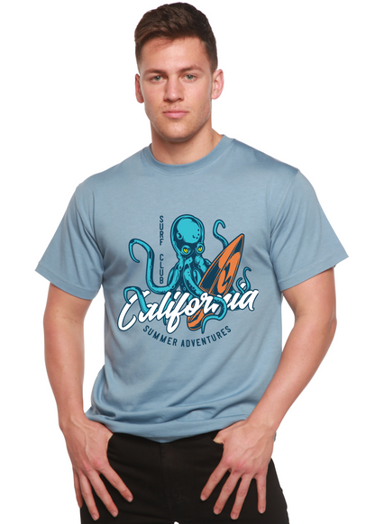 California Summer Adventures graphic tee light blue bamboo viscose/organic cotton by Spun Bamboo on Tampa Home & Garden Store