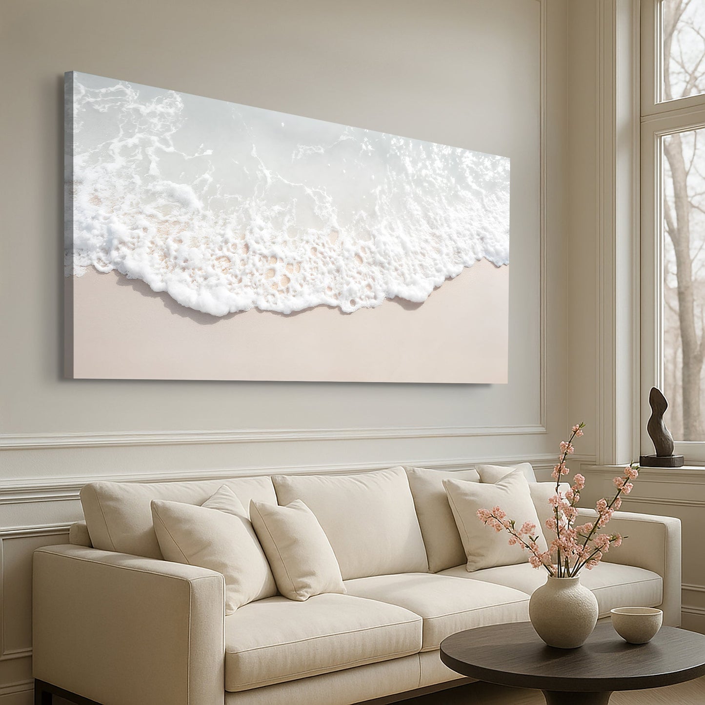 Sandy Waves Wall Art canvas in beige seaside tones by Tailored Canvases Crafting Canvas on Tampa Home & Garden Store